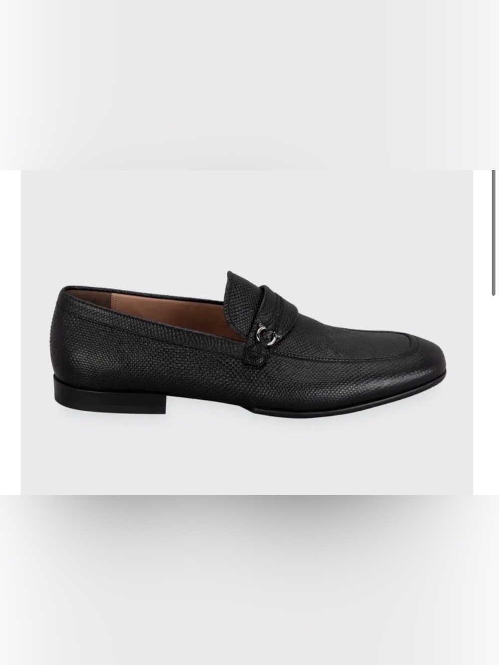 Salvatore Ferragamo Grandioso Gancini Bit Leather Loafers Black 8.5 Raion
